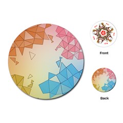 Background Pastel Geometric Lines Playing Cards Single Design (round)