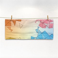 Background Pastel Geometric Lines Hand Towel by anzea