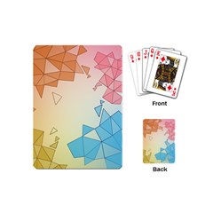 Background Pastel Geometric Lines Playing Cards Single Design (mini)