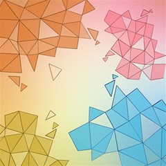 Background Pastel Geometric Lines Play Mat (square) by anzea