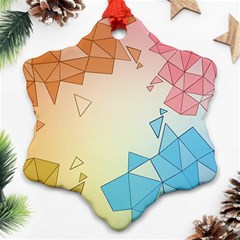 Background Pastel Geometric Lines Ornament (snowflake)