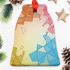 Background Pastel Geometric Lines Ornament (bell)