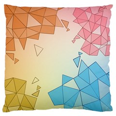 Background Pastel Geometric Lines Large Cushion Case (one Side) by anzea