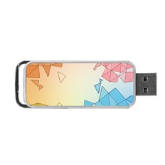 Background Pastel Geometric Lines Portable Usb Flash (two Sides) by anzea