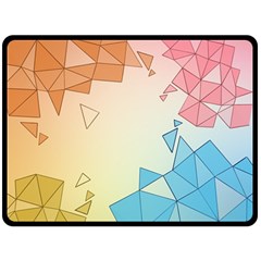 Background Pastel Geometric Lines Two Sides Fleece Blanket (large) by anzea