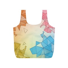 Background Pastel Geometric Lines Full Print Recycle Bag (s) by anzea