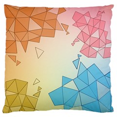 Background Pastel Geometric Lines Standard Premium Plush Fleece Cushion Case (two Sides) by anzea