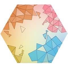 Background Pastel Geometric Lines Wooden Puzzle Hexagon