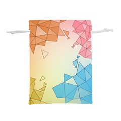 Background Pastel Geometric Lines Lightweight Drawstring Pouch (l)