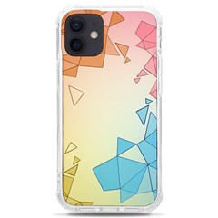 Background Pastel Geometric Lines Iphone 12 Mini Tpu Uv Print Case	