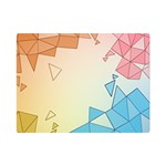 Background Pastel Geometric Lines Premium Plush Fleece Blanket (Mini) 35 x27  Blanket Front