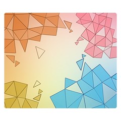 Background Pastel Geometric Lines Premium Plush Fleece Blanket (small) by anzea