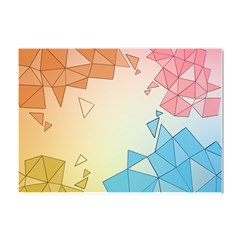 Background Pastel Geometric Lines Crystal Sticker (a4) by anzea