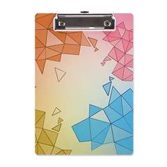 Background Pastel Geometric Lines A5 Acrylic Clipboard by anzea