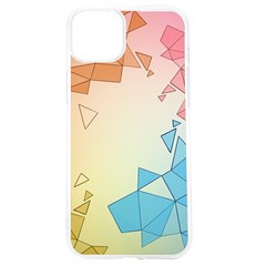 Background Pastel Geometric Lines Iphone 15 Tpu Uv Print Case