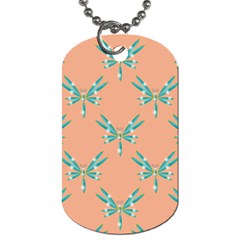 Turquoise Dragonfly Insect Paper Dog Tag (two Sides) by anzea