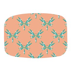 Turquoise Dragonfly Insect Paper Mini Square Pill Box by anzea