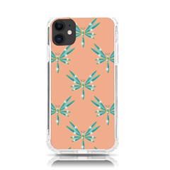 Turquoise Dragonfly Insect Paper Iphone 11 Tpu Uv Print Case by anzea