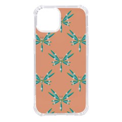 Turquoise Dragonfly Insect Paper Iphone 14 Tpu Uv Print Case by anzea