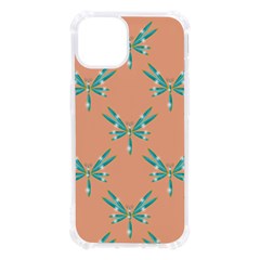 Turquoise Dragonfly Insect Paper Iphone 13 Tpu Uv Print Case by anzea