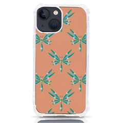 Turquoise Dragonfly Insect Paper Iphone 13 Mini Tpu Uv Print Case by anzea