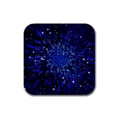 Star Universe Space Starry Sky Rubber Square Coaster (4 Pack) by anzea