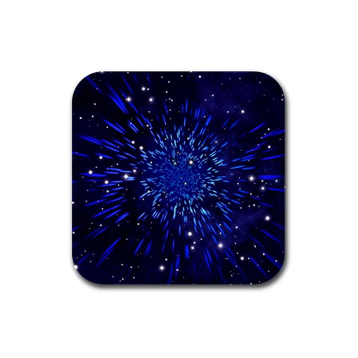 Star Universe Space Starry Sky Rubber Square Coaster (4 pack)