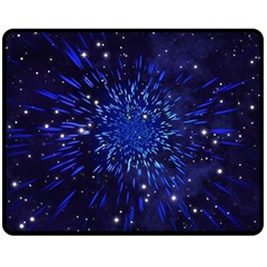 Star Universe Space Starry Sky Two Sides Fleece Blanket (medium) by anzea