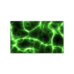 Lightning Electricity Pattern Green Sticker (rectangular)