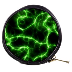 Lightning Electricity Pattern Green Mini Makeup Bag by anzea