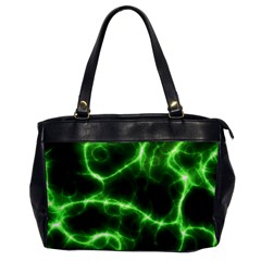 Lightning Electricity Pattern Green Oversize Office Handbag by anzea