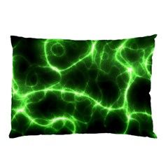 Lightning Electricity Pattern Green Pillow Case (two Sides) by anzea