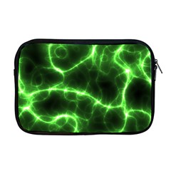 Lightning Electricity Pattern Green Apple Macbook Pro 17  Zipper Case by anzea