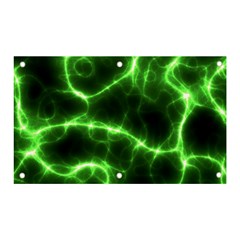 Lightning Electricity Pattern Green Banner And Sign 5  X 3  by anzea