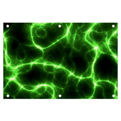 Lightning Electricity Pattern Green Banner And Sign 6  X 4  by anzea