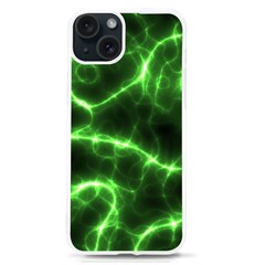 Lightning Electricity Pattern Green Iphone 15 Tpu Uv Print Case