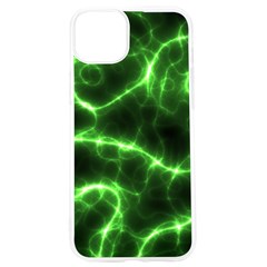 Lightning Electricity Pattern Green Iphone 15 Pro Tpu Uv Print Case