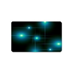 Light Shining Lighting Blue Night Magnet (name Card) by anzea