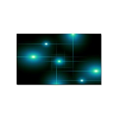 Light Shining Lighting Blue Night Sticker Rectangular (10 Pack)