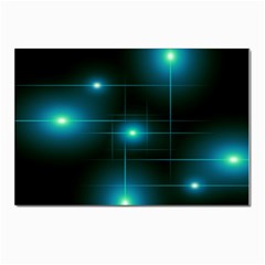 Light Shining Lighting Blue Night Postcard 4 x 6  (pkg Of 10) by anzea