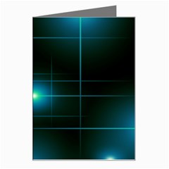 Light Shining Lighting Blue Night Greeting Card by anzea