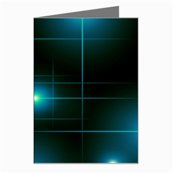 Light Shining Lighting Blue Night Greeting Card