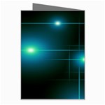 Light Shining Lighting Blue Night Greeting Card Right