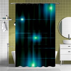 Light Shining Lighting Blue Night Shower Curtain 48  X 72  (small)  by anzea