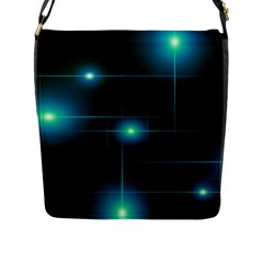 Light Shining Lighting Blue Night Flap Closure Messenger Bag (l) by anzea