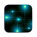 Light Shining Lighting Blue Night Square Metal Box (Black) Front