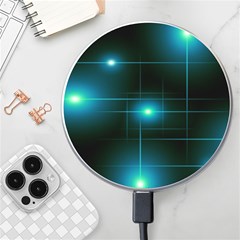 Light Shining Lighting Blue Night Wireless Fast Charger(white) by anzea