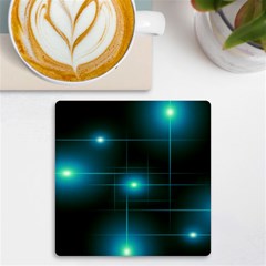 Light Shining Lighting Blue Night Uv Print Square Tile Coaster  by anzea