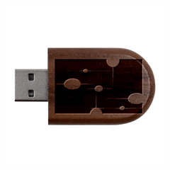 Light Shining Lighting Blue Night Wood Oval Usb Flash Drive by anzea