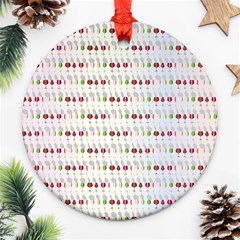 Wine Glass Pattern Ornament (round) by anzea